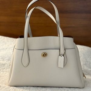 Coach Lora Carryall, Brass/Chalk